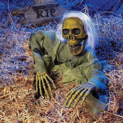Haunted Living 13-in Freestanding Skeleton Figurine – Grave Breaker Halloween Decoration