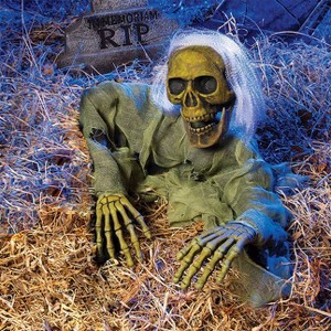 Haunted Living 13-in Freestanding Skeleton Figurine – Grave Breaker Halloween Decoration - 1 of 4