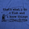 Mens Funny T Shirts Thats What I Do I Fish And I Know Things Sarcastic Fishing Graphic Novelty Tee For Men - Crazy Dog Men's T Shirt - 2 of 4