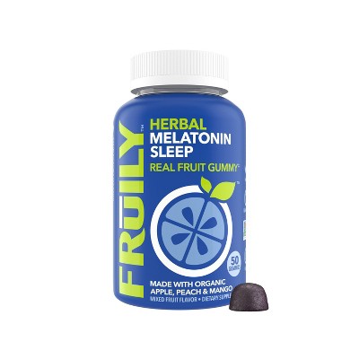 Fruily Herbal Melatonin Sleep Real Fruit Gummy - 50ct