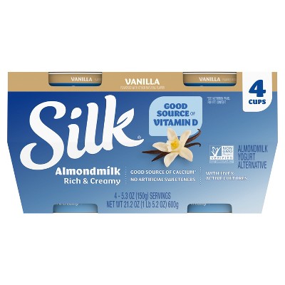 Silk Vanilla Almond Milk Yogurt Alternative - 4ct/5.3oz Cups