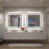 Apmir Super Bright 192 LEDs/m Front LED Lighted Anti-Fog Tempered Glass Bathroom/Vanity Mirror with ETL & 3-Year Warranty - 3 of 4