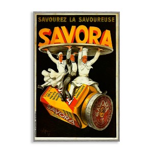Stupell Industries Savora Kitchen Advertisement Black Framed Giclee Art - 1 of 4