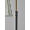 Adesso Walker Floor Lamp: Vintage Edison Bulb, Smoked Glass Shade, Black & Antique Brass - image 4 of 4