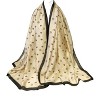 Wrapables Silk Like Satin Polyester Large Scarf Wrap, Caramel Floral - 4 of 4