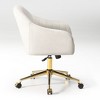 WestinTrends Phoebe Upholstered Velvet Swivel Vanity Office Chair With Wheels - 4 of 4