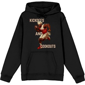 Kickoffs & Cookouts American Football Adult Long Sleeve Hoodie - 1 of 2