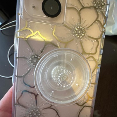 Popsockets Popgrip Cell Phone Grip & Stand - Clear Glitter Silver : Target