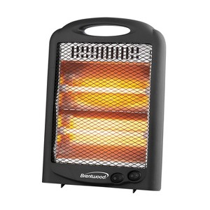 Brentwood H-Q600BK 600-Watt-Max Portable Quartz Space Heater, Black - 1 of 4