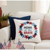 C&F Home 18" x 18" Patriotic "Home Of The Brave" Wreath Pattern Applique Accent Throw - 3 of 4
