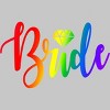 Adult Design By Humans Bride Pride Rainbow Wedding By Anhanva T-Shirt - 2 of 2