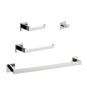Ridstar 4-Pieces Bathroom Hardware Accessories Set-Silver - 1 of 4