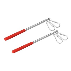 Unique Bargains Stainless Steel Portable Telescopic Flag Pole 2 Pcs - 1 of 4