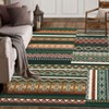Vintage Geometric Patchwork Area Rugs for Living Room Machine Washable Carpet - 4 of 4