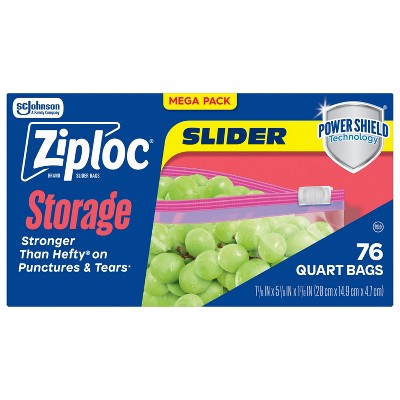 Ziploc Slider Storage Quart Bags