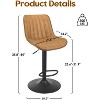 SEVOBAL Dining Chairs Bar Stools Set of 2, Swivel Adjustable Bar Stools, Industrial Bar Height Stools with Back Support, Brown, 17.3"*17.3"*34" - 4 of 4