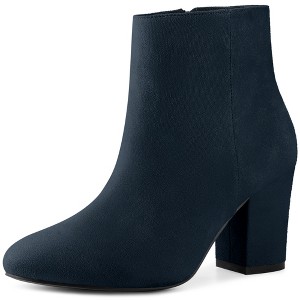 Perphy Women's Round Toe Block High Heels Ankle Boots - 1 of 4