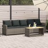 vidaXL Patio Sofa 5-Seater with Cushions - Gray and Dark Gray - 2 of 4