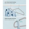 Baby Hangers 50 Pack, 11 x 6.9 Inches, Non-Slip Velvet Kids Hangers for Closet, Space-Saving, Wide Shoulder Notches, Dove Gray - 3 of 4