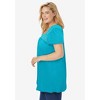 Woman Within Plus Size Embroidered Square Neck Tunic - 4 of 4