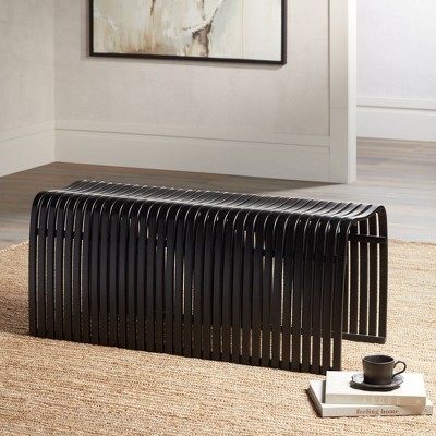 Modern Eco-Friendly Black Bamboo 44" Bench