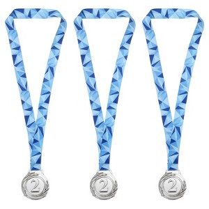 Unique Bargains Corrosion-resistant Strong Durable Zinc Alloy Sports Award Medals 3 Pcs 2.56" - 1 of 4