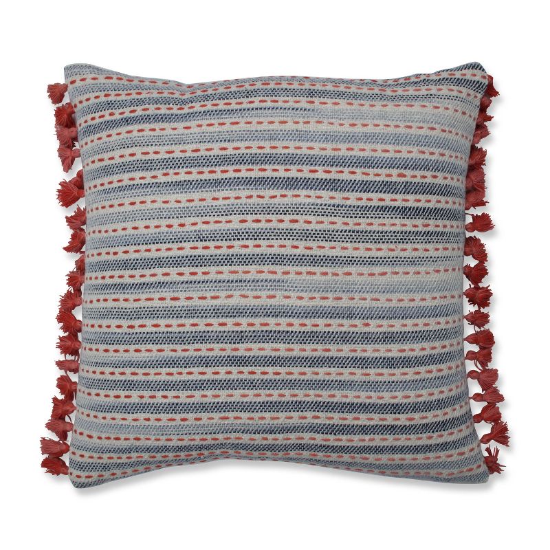 16.5"x16.5" Ombre Coastal Stripe Throw Pillow - Pillow Perfect, 1 of 9