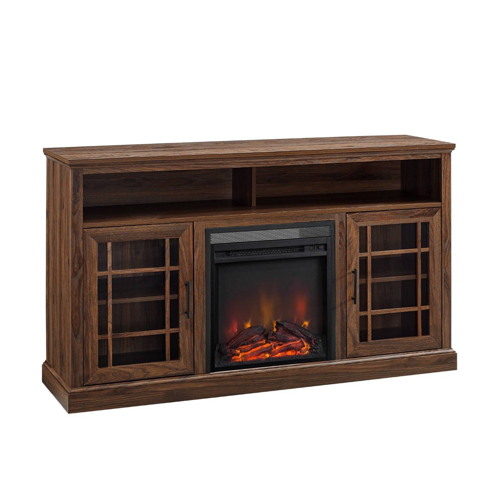 Photos - Mount/Stand Gertie Transitional Highboy with Electric Fireplace, Media Storage, Up to