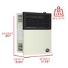Ashley Hearth 11,000 BTU Direct Vent Propane Wall Heater, Model DVAG11N, Cream - 4 of 4