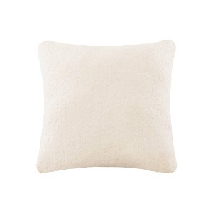 Braden Sherpa to Softspun Euro Oversize Square Pillow Ivory