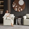KWPZQEB 360¡ã Swivel Accent Chair, Modern Square Swivel Barrel Chairs with Pillow, Upholstered Sofa Arm Chairs for Bedroom, Reading, Office - 4 of 4