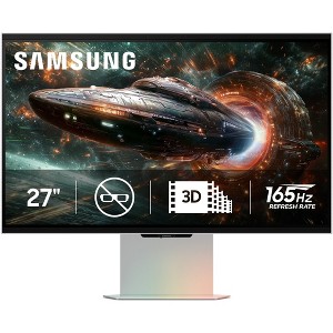 Samsung Odyssey 3D G90XF 27" 4K UHD 2160p 165Hz 1ms AMD FreeSync Gaming Monitor - 1 of 4