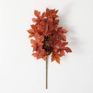 18"H Sullivans Maple Foliage Pick, Orange - 1 of 2