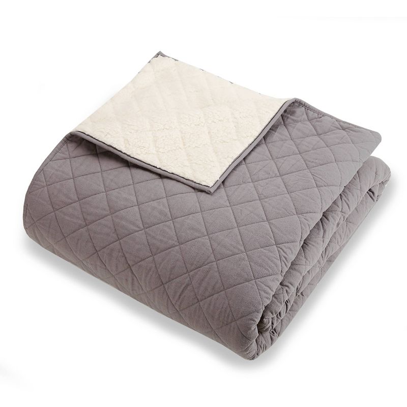 Flannel Faux Shearling Quilt Set - Modern Heirloom, 5 of 6