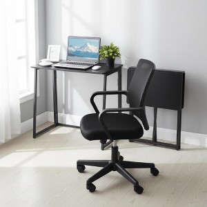 Homy Casa Compact Folding Desk with Metal Frame, Small Space Work Table - 1 of 4