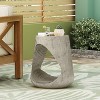 VYNXARIA Hollow Side Table, Wood-like texture, GREY Color - 2 of 4