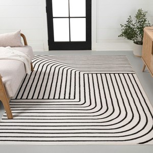 JONATHAN Y Odense High-Low Minimalist Angle Geometric Indoor/Outdoor Area Rug - 1 of 4