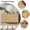 5/6/7 Drawer Fluted Dresser for Bedroom, Modern Chest with Gold Handles, Wood Storage Organizer for Living Room, Hallway, or Closet - 4 of 4