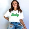 Simply Sage Market Women's Green Lucky Cursive St. Patrick's Day Short Sleeve Garment Dyed Tee - 2 of 2