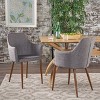 NicBex Set of 2 Dining Chair Modern Upholstered Fabric Side Chair with Wood Legs for Kitchen,Dining Room - 2 of 4