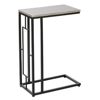 Contemporary Metal and Wood Accent Table Gray - Olivia & May