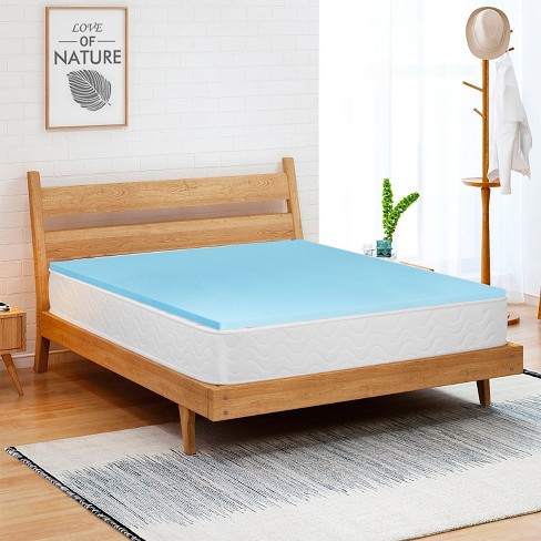 Greaton 2-Inch Gel Memory Foam Mattress Topper – CertiPUR-US Certified, Cooling & Supportive, Twin Size, Blue