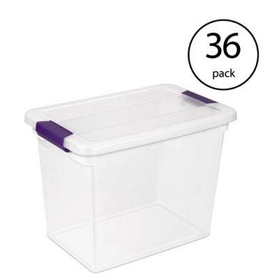 Sterilite 17631706 27-Quart ClearView Latch Box Storage Tote Container (36 Pack)