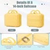 TOBILI 2 pcs/set in ABS Spinner Wheel Luggage, with Combination Lock,14" Cosmetic Case and 20-inch suitcase - 3 of 4
