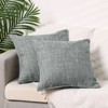 Unique Bargains Linen Solid Contemporary Indoor Outdoor Decorative Throw Pillow Cover 2 Pcs - 2 of 4