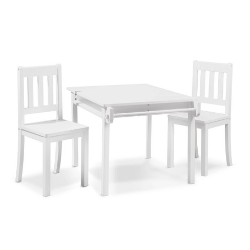 Melissa & Doug Wooden Table and Chairs Set - White