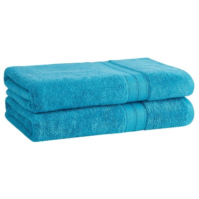 2pk Quick Dry Ribbed Bath Towel Set Aqua - Threshold™