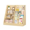 Homy Casa Kids Bookshelf and Toy Storage Organizer with Open Shelves, Natural - 4 of 4