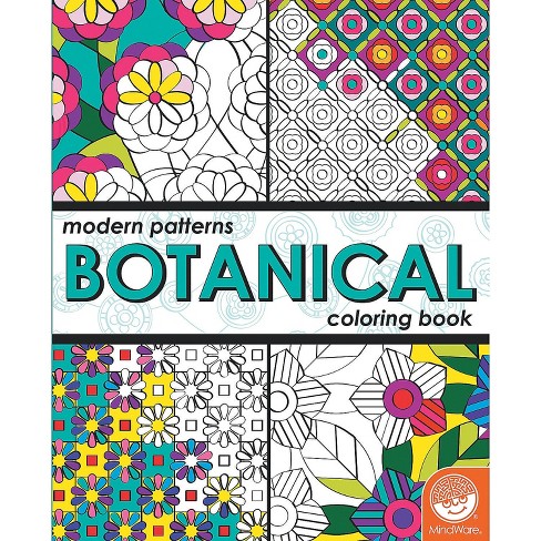mindware modern patterns botanical coloring book  coloring books