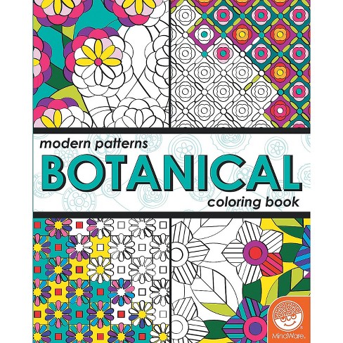 mindware modern patterns botanical coloring book  coloring books
